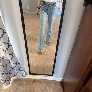 Good American Light Blue Flare Jeans